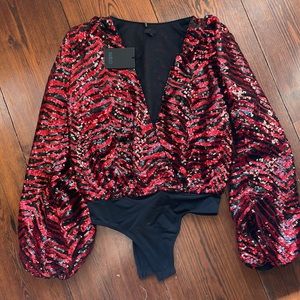 Beautiful NWT sequin NDB bodysuit